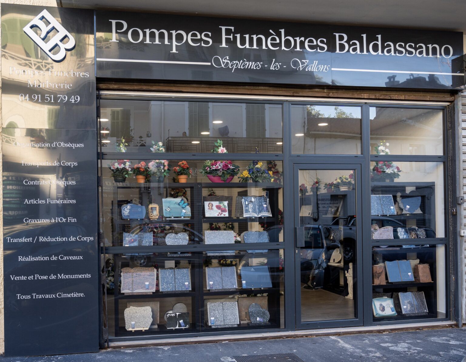 devanture pompes funebres baldassano